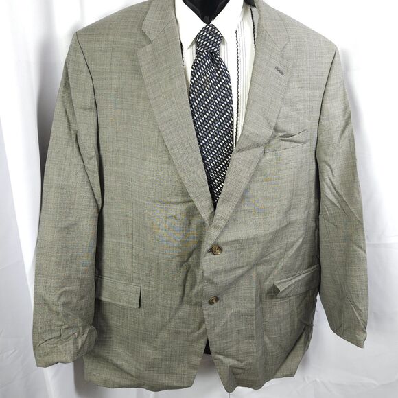 Lauren Ralph Lauren Mens 48L Gray Wool 2-Button Sports Coat Blazer Suit - Picture 1 of 11